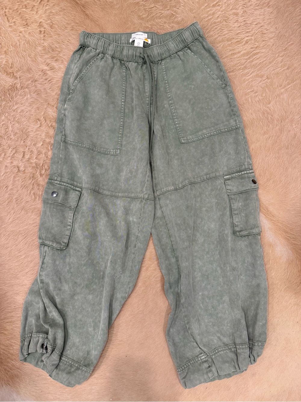 C&C California Washed Olive Green Cargo Joggers